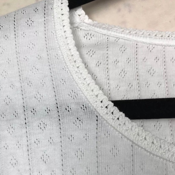 Rag Bone jean short sleeve White eyelet crop top - Picture 5 of 8